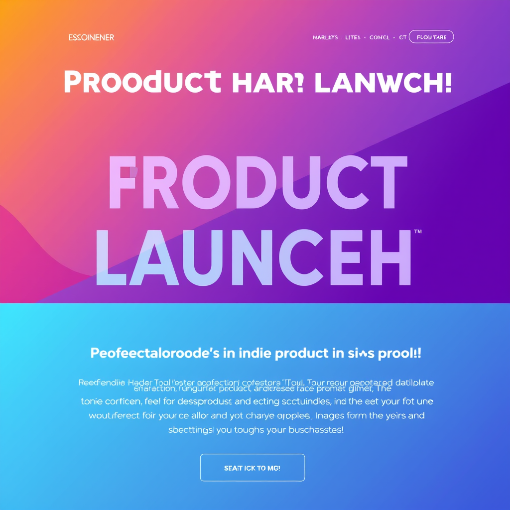 Product launch announcement